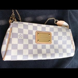 Eva clutch in Damier Azur